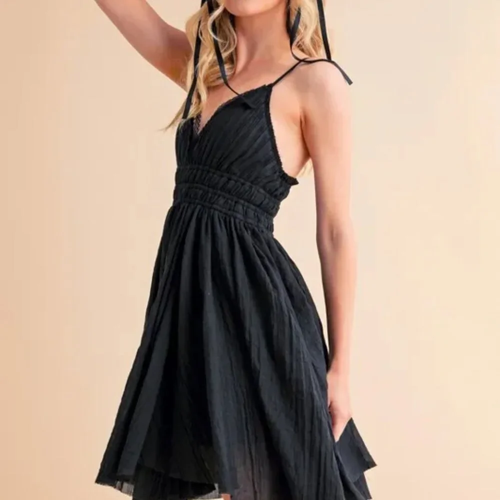 Aemi+Co Lace Detail Mini Cami Dress - Picture 7 of 14